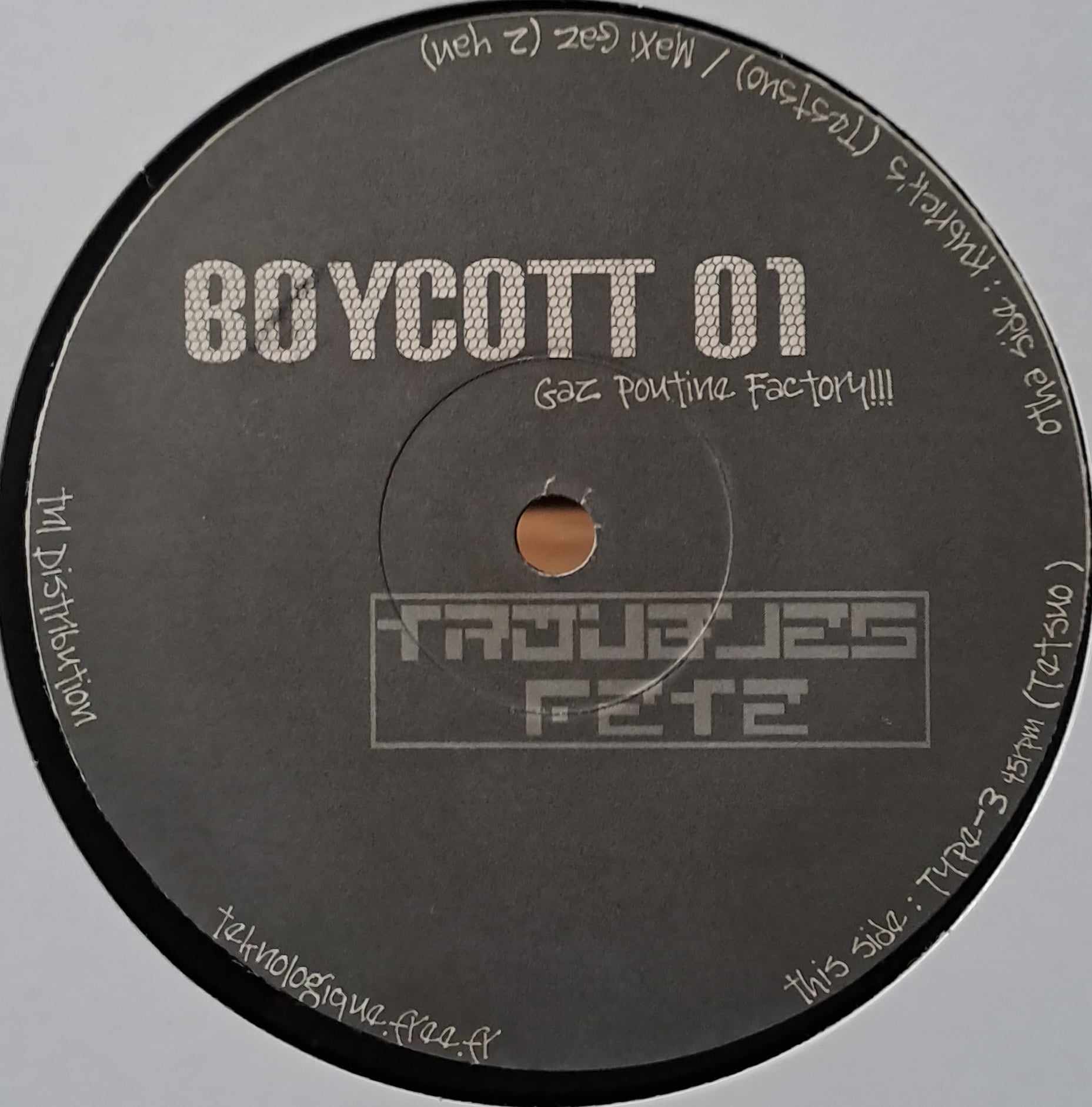 Boycott 001 - vinyle freetekno